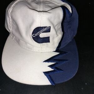 White and Blue Men's Hat
